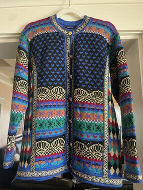 Vrikke Irene Haugland Norwegian Wool Cardigan (mended) - M